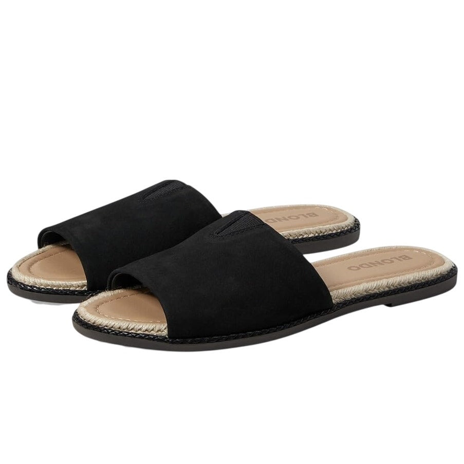 Blondo Womens Emilia Slide Sandals Size 7 Black Waterproof Leather NIB