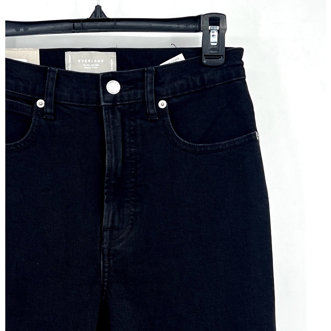EVERLANE Women's The Way-High Slim Jeans 26x31 US 2 Black Low Stretch Denim NWT