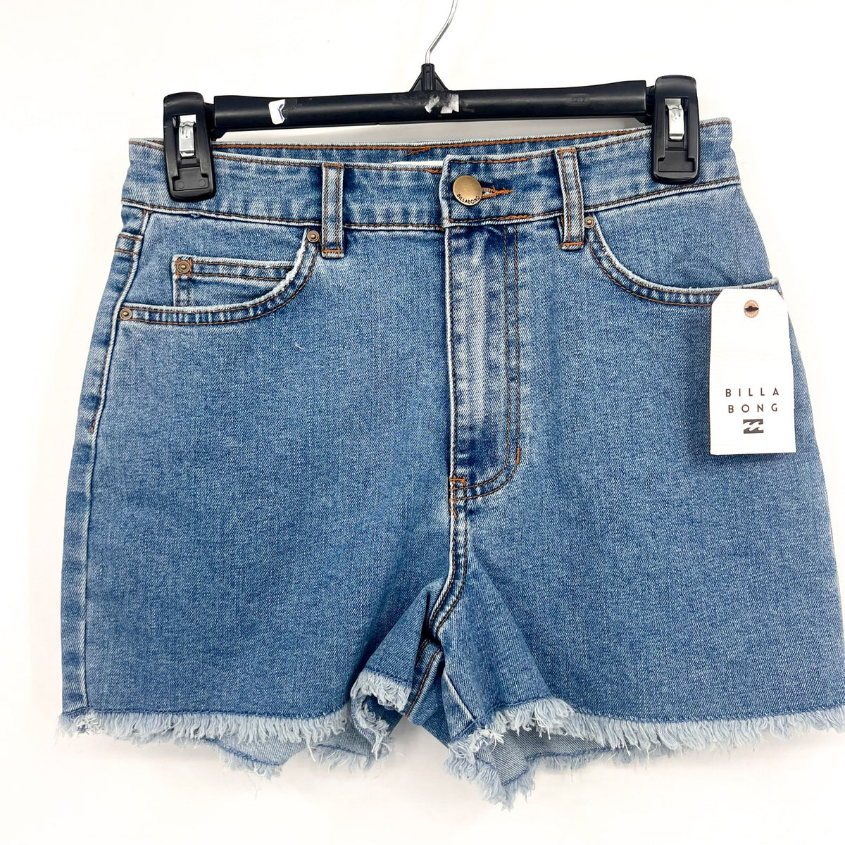 BILLABONG Women's So Cheeky Cut-Off Denim Shorts Size 25 US 0 Blue Jeans NWT