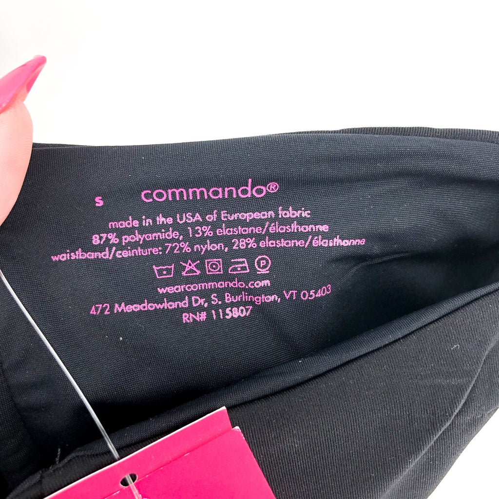 COMMANDO Women's High Waisted Neoprene Leggings Small Black Stretch NWT