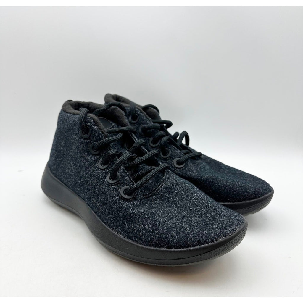 ALLBIRDS Womens Wool Runner-up Mizzles Sneakers Size 8 Black High Tops NWOB
