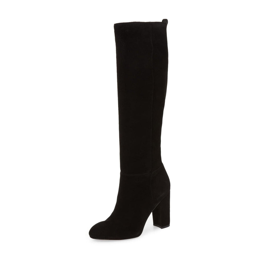 Sam Edelman Womens Caprice Heeled Knee High Boots Size 10 EU 40 Black Suede NWOB