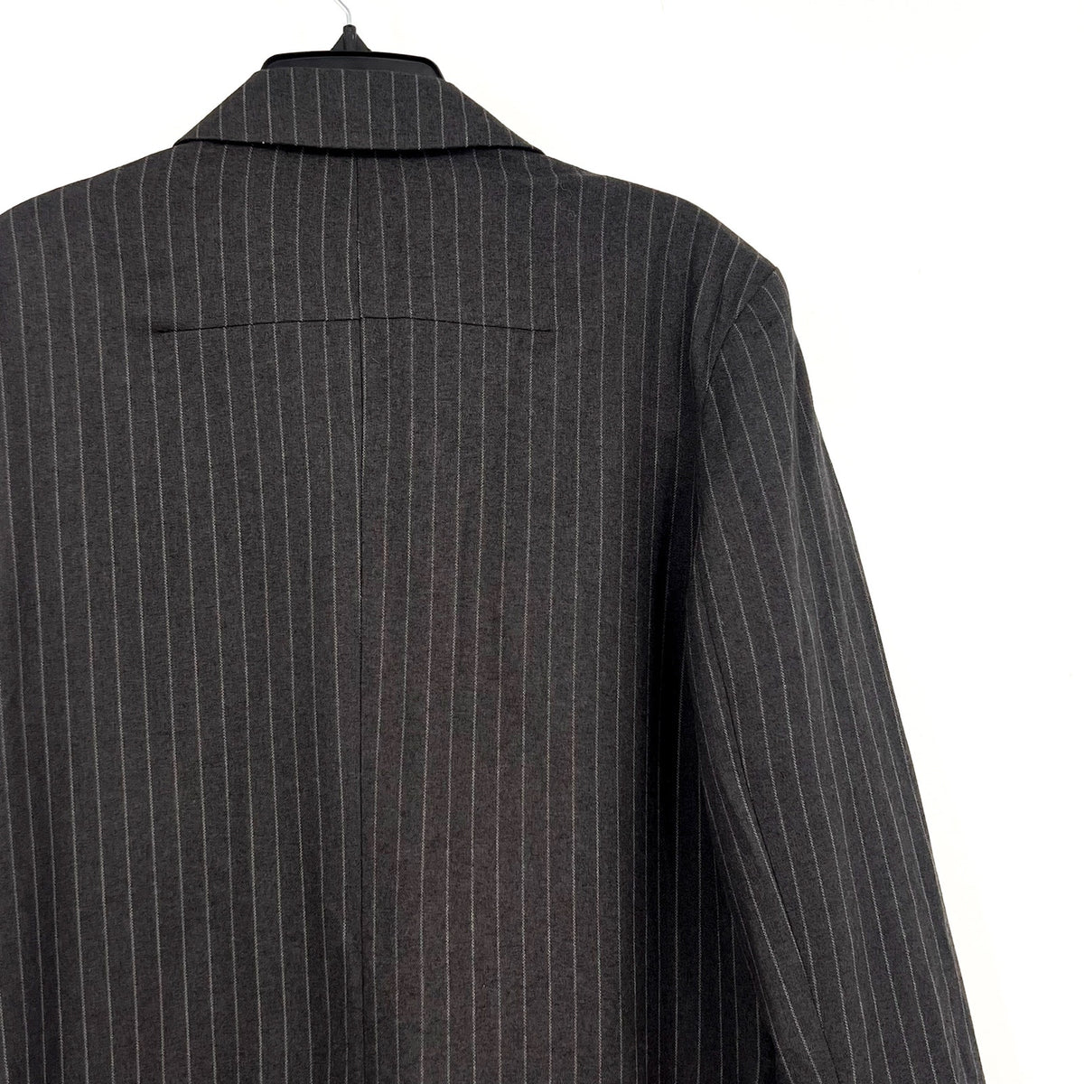 TOPSHOP Women's Oversized Tailored Dad Blazer Jacket Size 8 Grey Pinstripe NWT