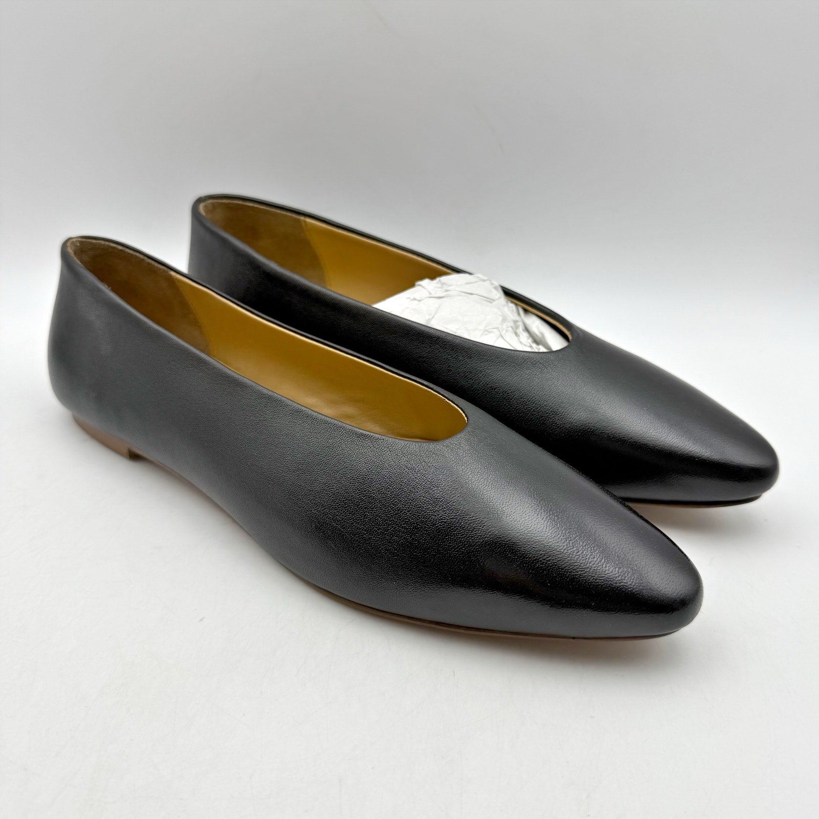 Seychelles Womens American Dreams Ballet Flats US 8 Black Leather NIB