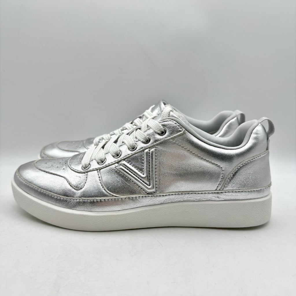 Vionic Womens Elise Casual Sneakers US 8.5 EU 39 Silver Leather NIB