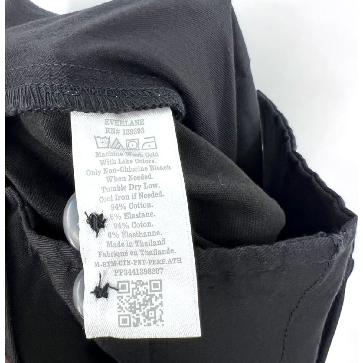 EVERLANE Uniform Mens Performance Chino Pants 29x28 Black Athletic Fit NWT