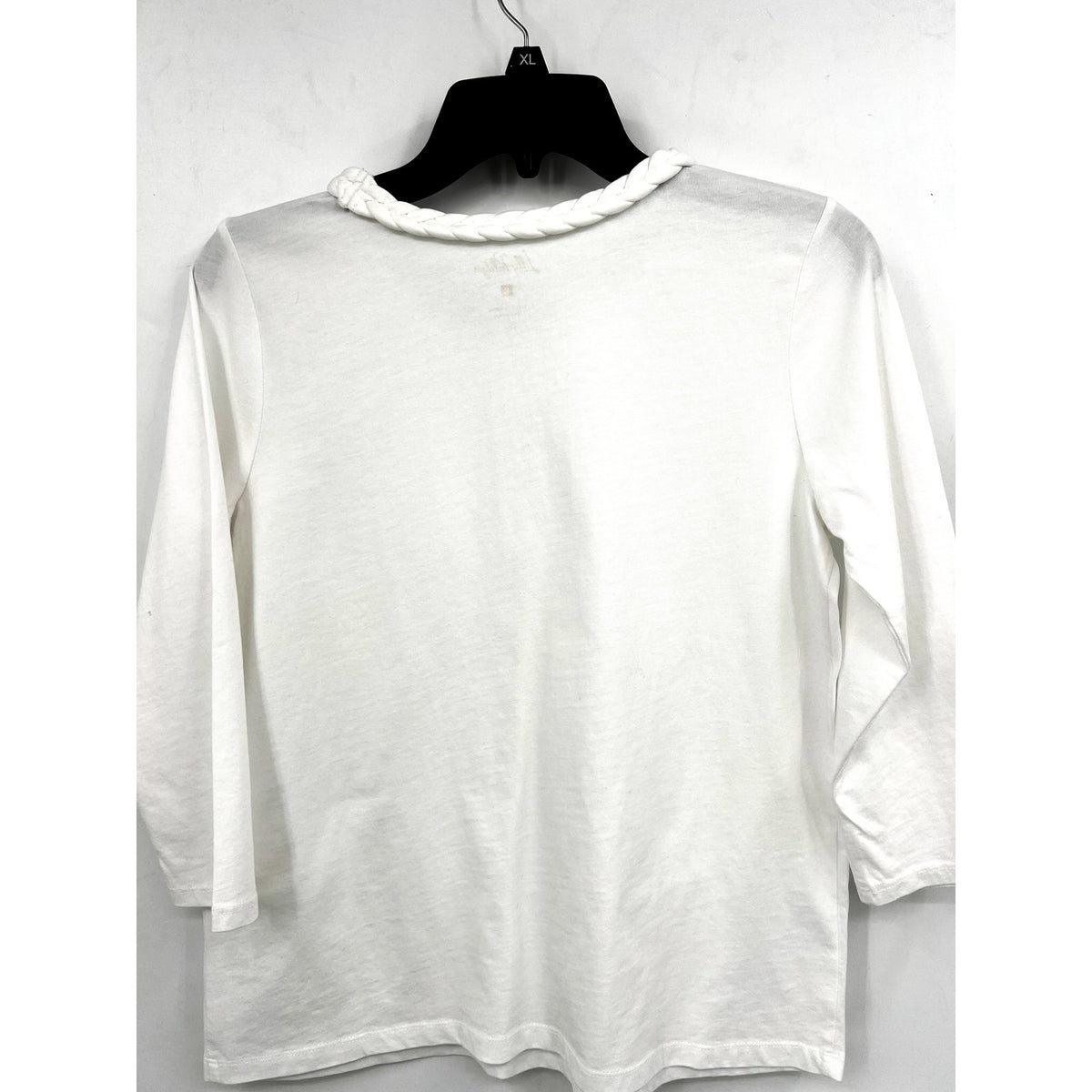 LILLY PULITZER Women's Paulson Knit Top Small Resort White 3/4 Sleeves NWT