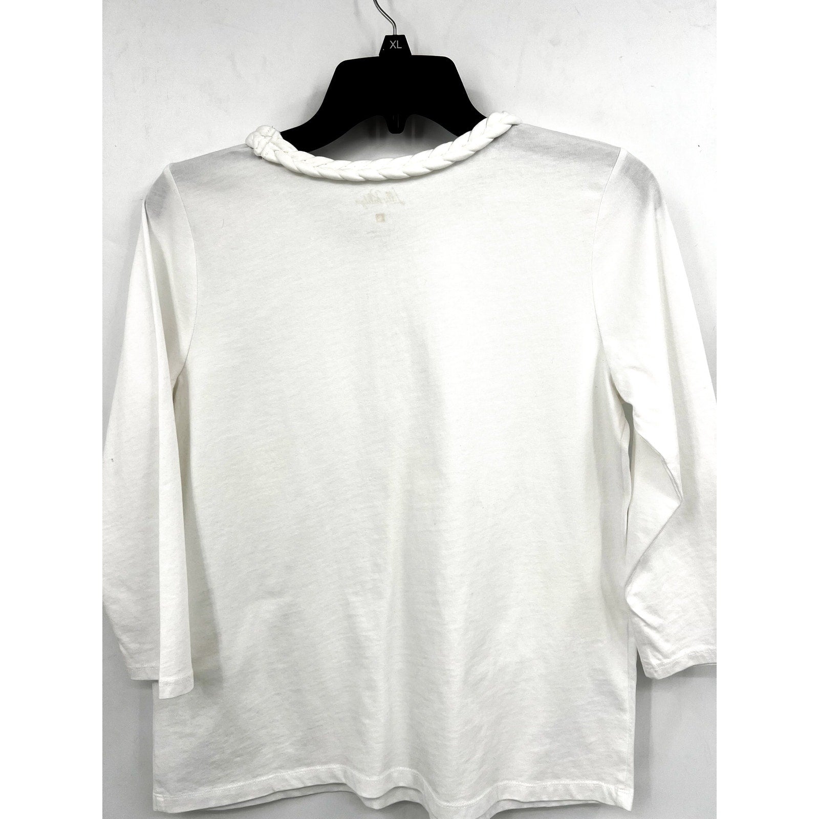 LILLY PULITZER Women's Paulson Knit Top Small Resort White 3/4 Sleeves NWT
