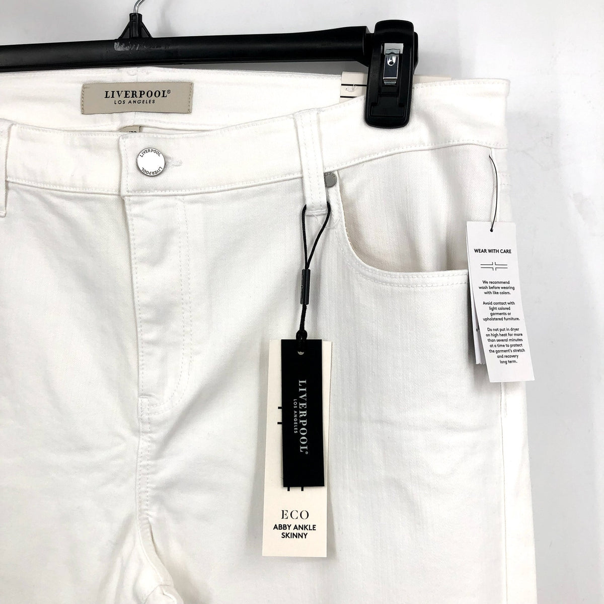 LIVERPOOL Abby Skinny Ankle Jeans Size 14 Bright White Mid Rise Stretch NWT