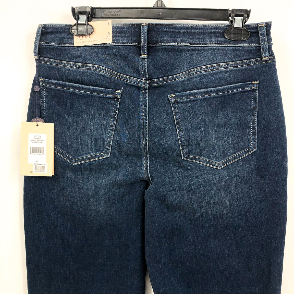 NYDJ Womens Straight Ankle Jeans Size 8 Blue Wonderland Relaxed NWT