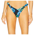 BEACH RIOT Womens Eliza Phoebe Bikini Bottoms Medium Black Green Pansy Print NWT