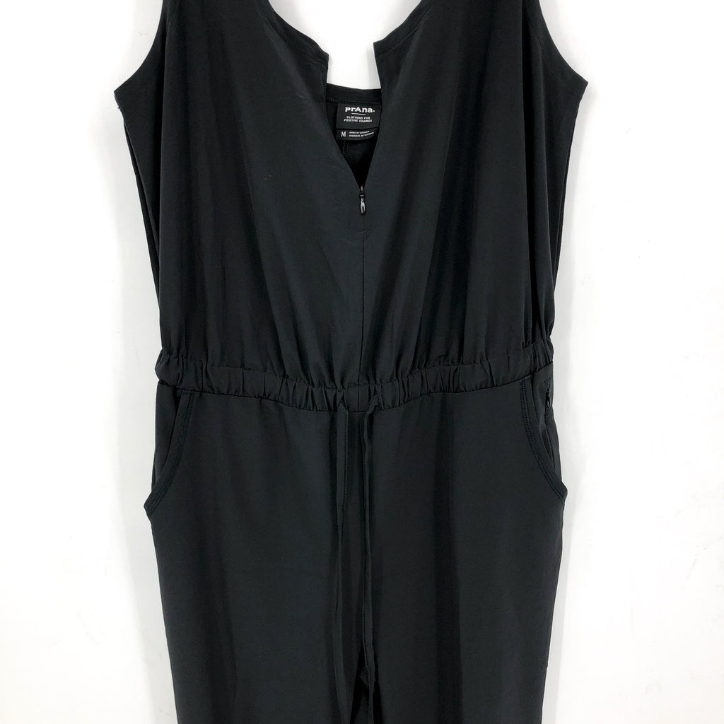 PRANA Women's Railay Jumpsuit Medium Black Sleeveless Wrinkle Resistant UPF NWT