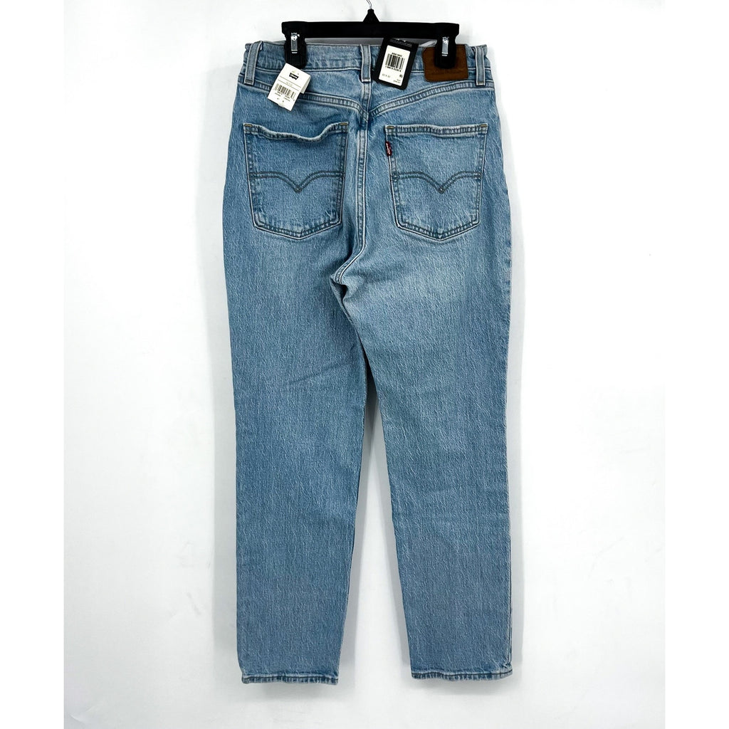 Levi's Womens 70's High Rise Slim Straight Jeans Size 28 US 6 Light Blue NWT