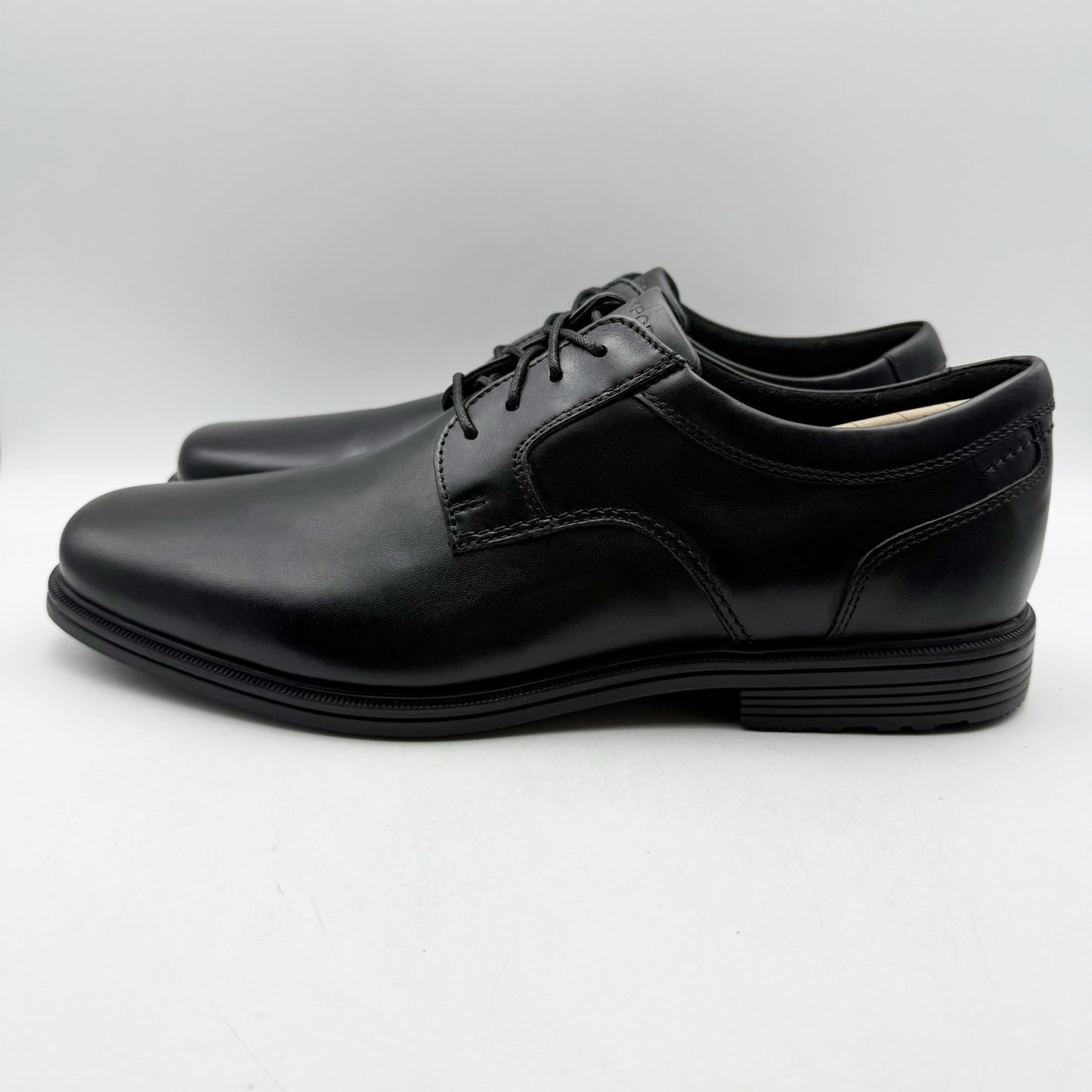 Rockport Mens Taylor Plain Toe Shoes US 13 M Black Leather Waterproof NIB