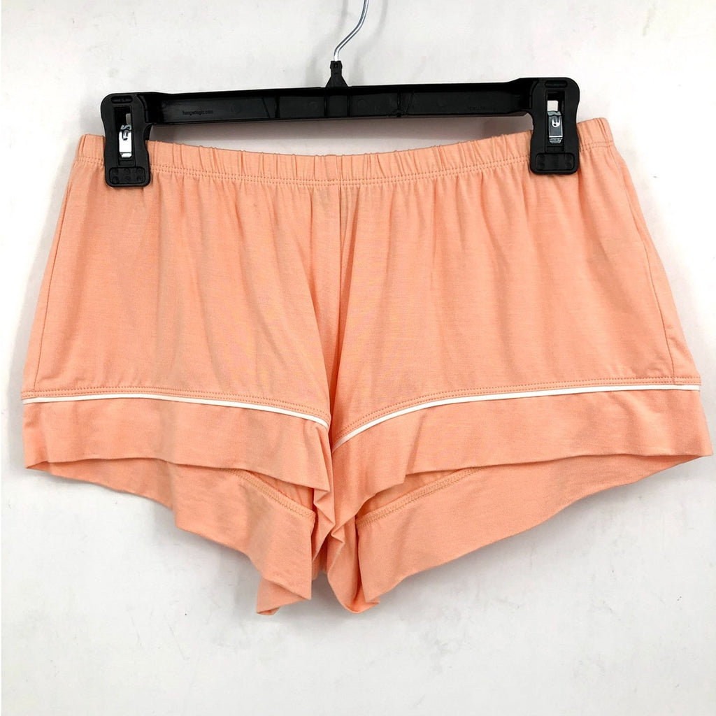 EBERJEY Gisele Shortie Short PJ Set Small Peach Parfait Ivory TENCEL Modal NWT