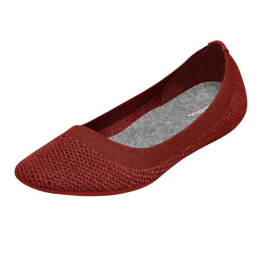 Allbirds Womens Tree Breezer Flats US 5 EU 35 Maroon Red Slip On NIB