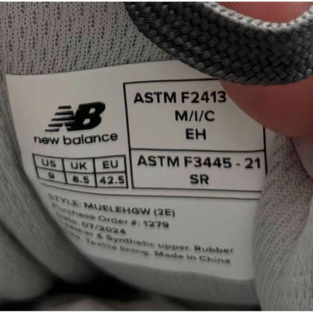New Balance Mens Elite Lite Work Sneakers Size 9 EE WIDE Grey White CT SR NIB