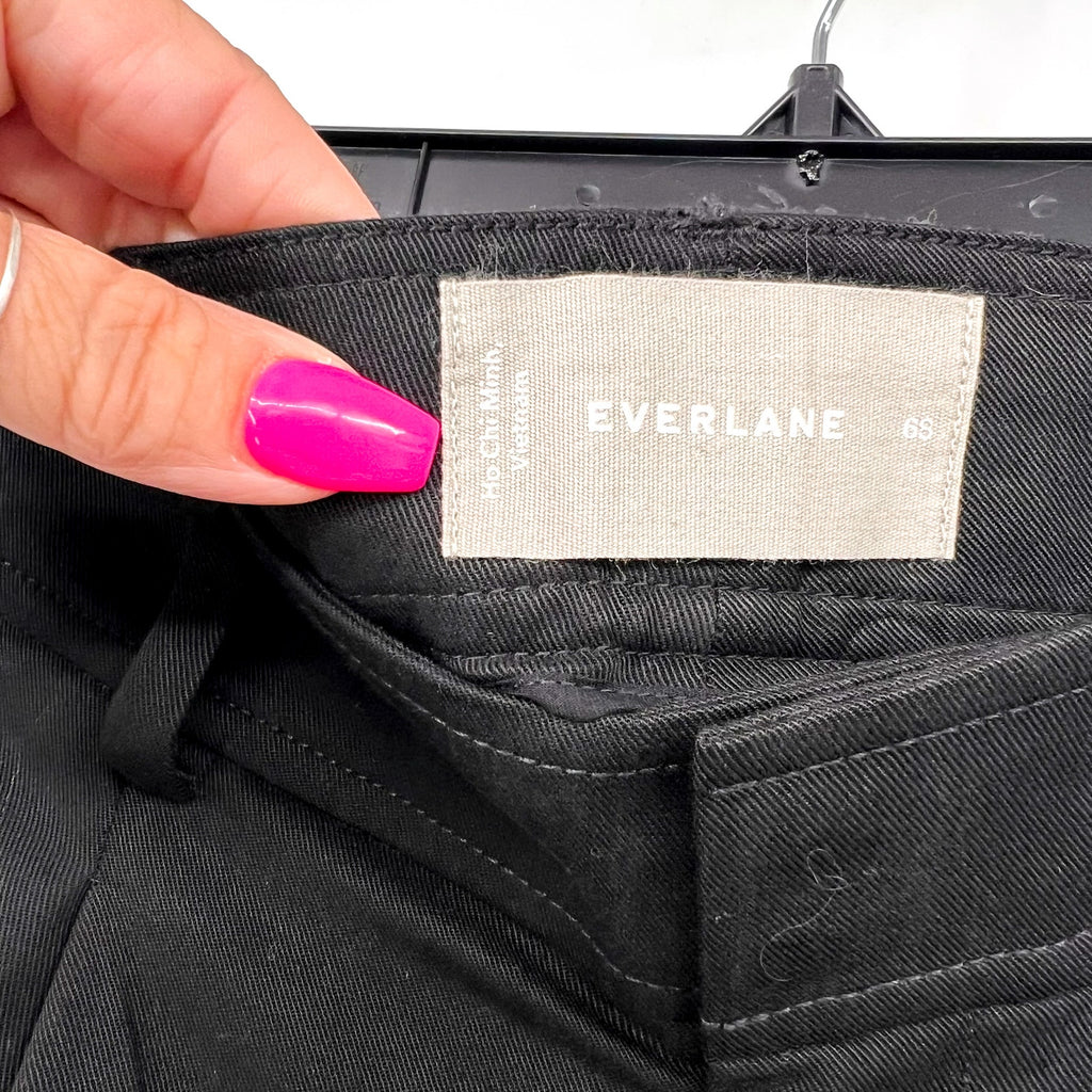 Everlane Womens The Way-High Drape Pants Size 6 30" Inseam Pleated Black NWT