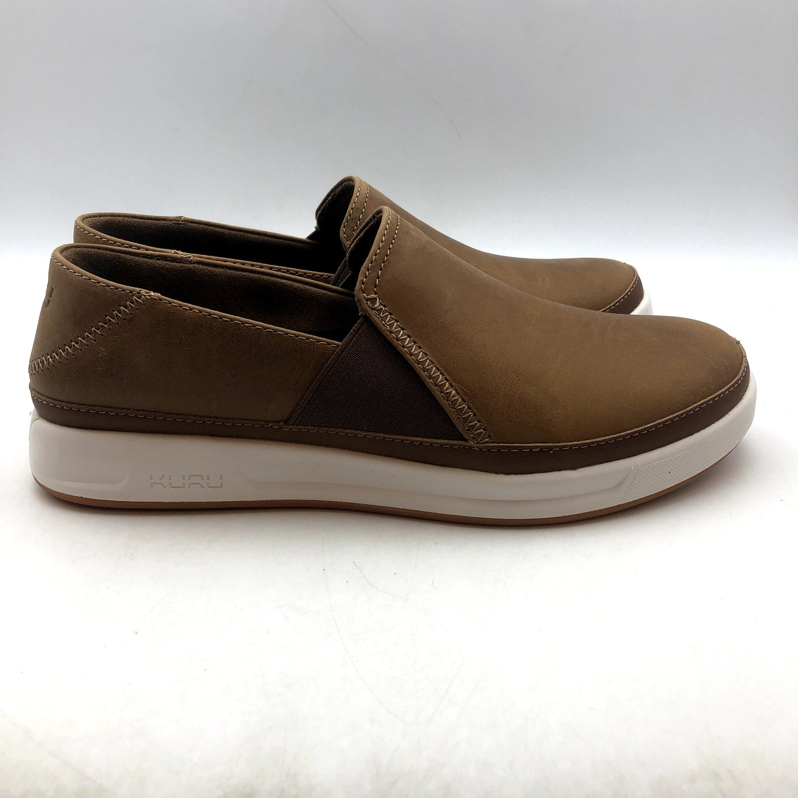 KURU Womens Roam Atla Slip On Sneakers Size 6 Cognac Brown Leather NIB