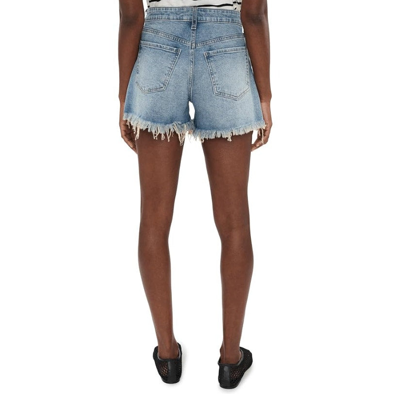 KUT FROM THE KLOTH Jane Jean Shorts Size 0 Proactive Blue Fray Hem NWT