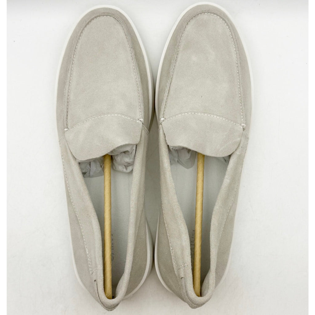 Saint Morta Men's Hemisphere Slip On Loafers Size 8 Light Grey White Suede NIB