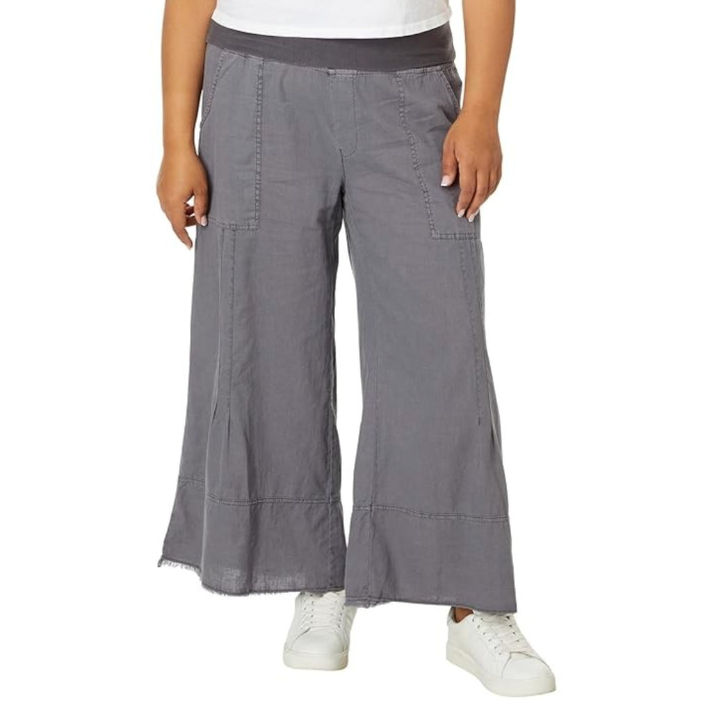 XCVI Women's Garni Crop Casual Pants Large Gray Nebulous Pigment Wide Leg NWT