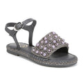 Sam Edelman Kids Holly Sandals US 1 M EU 32 Mockingbird Grey Linen NIB