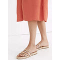 Madewell Womens Kathryn Espadrille Slide Sandal Size 8.5 Multicolor Leather NWOB