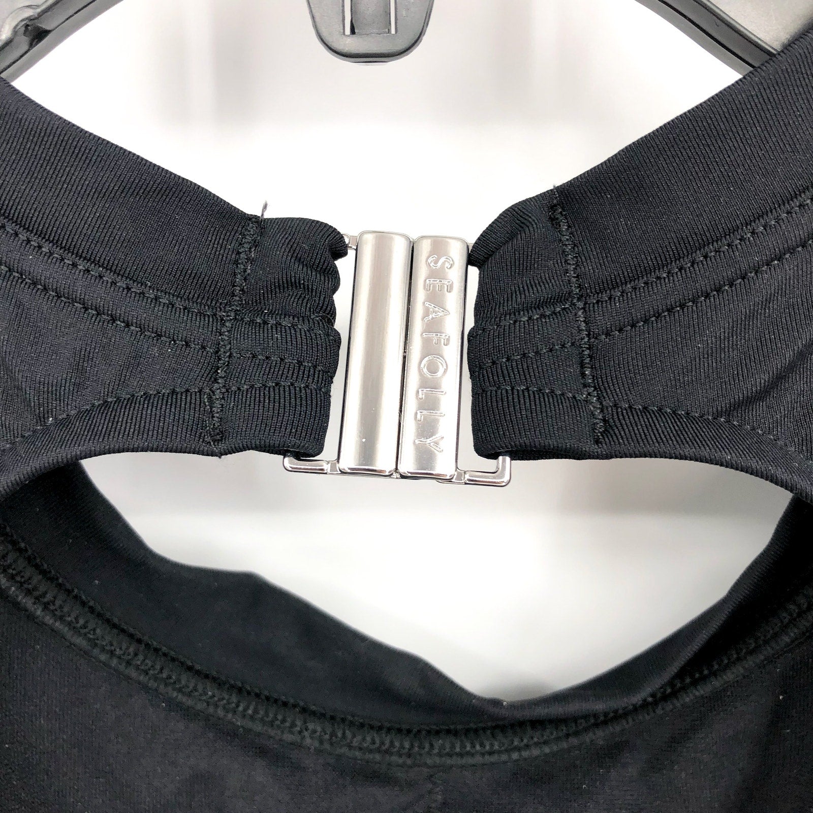 SEAFOLLY COLLECTIVE Women's One Piece Swimsuit US 6 Black Cap Sleeve NWT