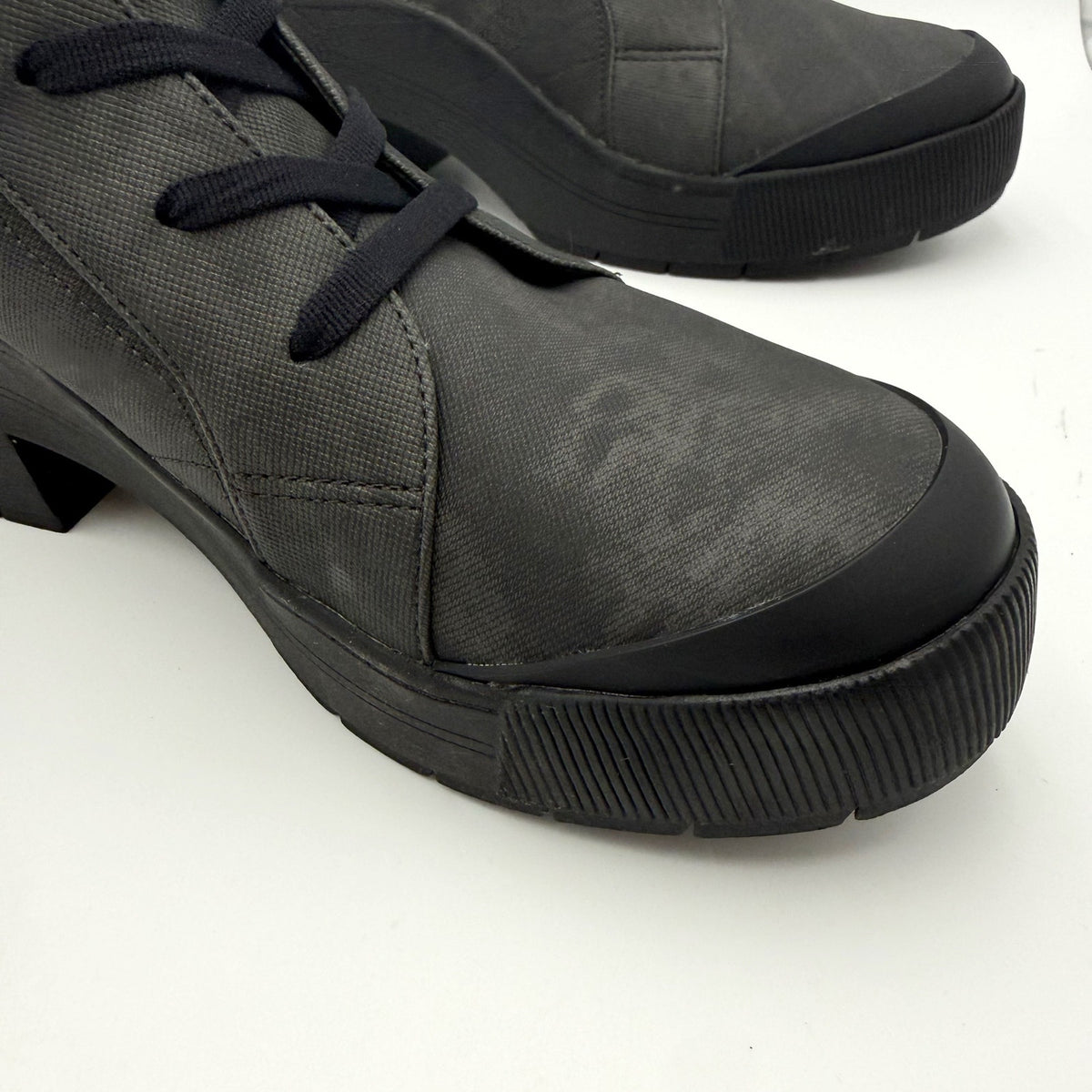 Dr. Scholls Womens Time Off Up Platform Ankle Boot US 11 Black Vegan Leather NIB
