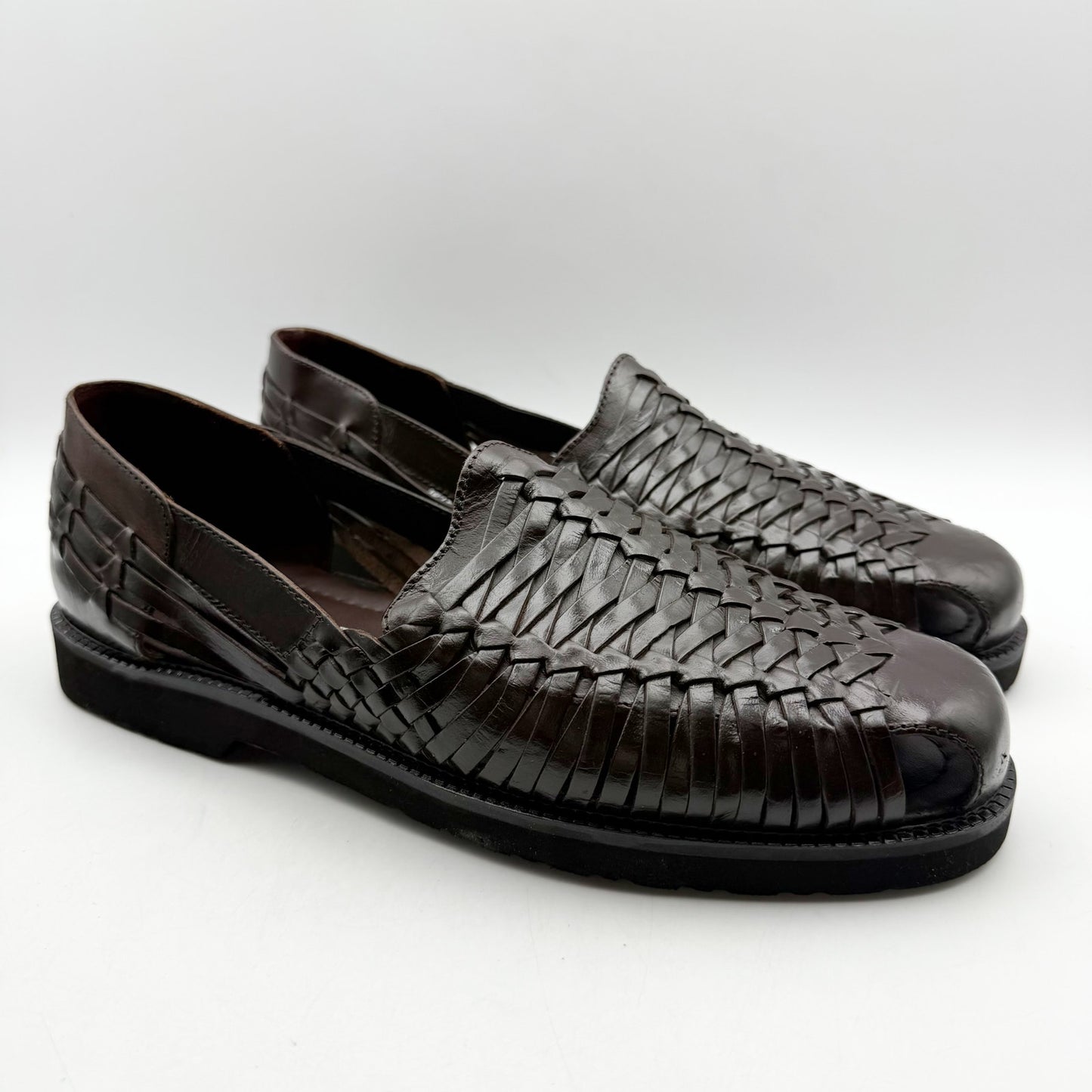 Deer Stags Mens Antonio Sandals US 11 M EU 44 Dark Brown Leather NIB