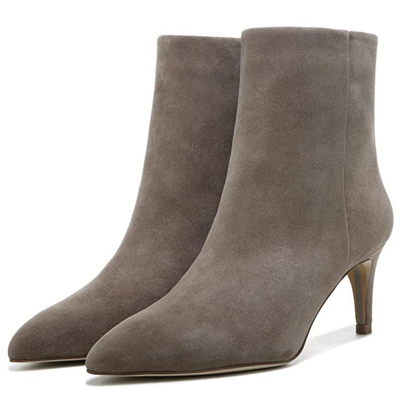 Sam Edelman Womens Ulissa Ankle Booties Size 5 Tan Olive Suede Leather Heel NWOB