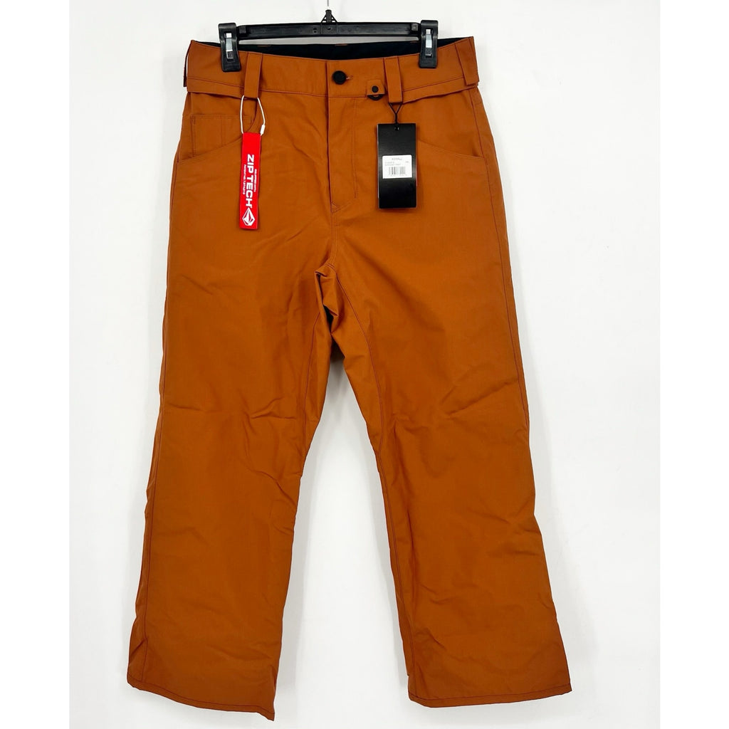 VOLCOM Men's 5-Pocket Snow Pants XS Carmel Brown Water Resistant NWT