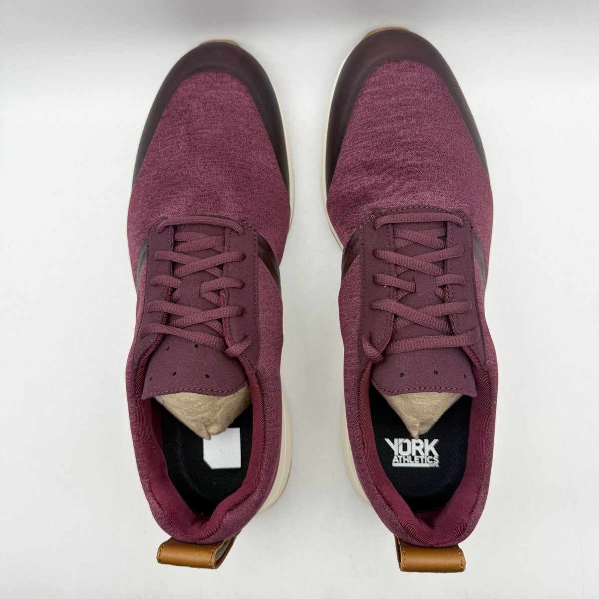 YORK Athletics Mens Henry Runner Sweatshirt Casual Sneakers Size 12 Red Knit NIB