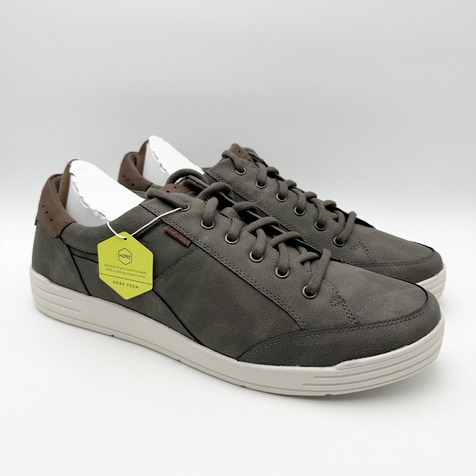 Nunn Bush Mens Kore City Walk Oxford Casual Sneakers Size 14 Charcoal NWOB