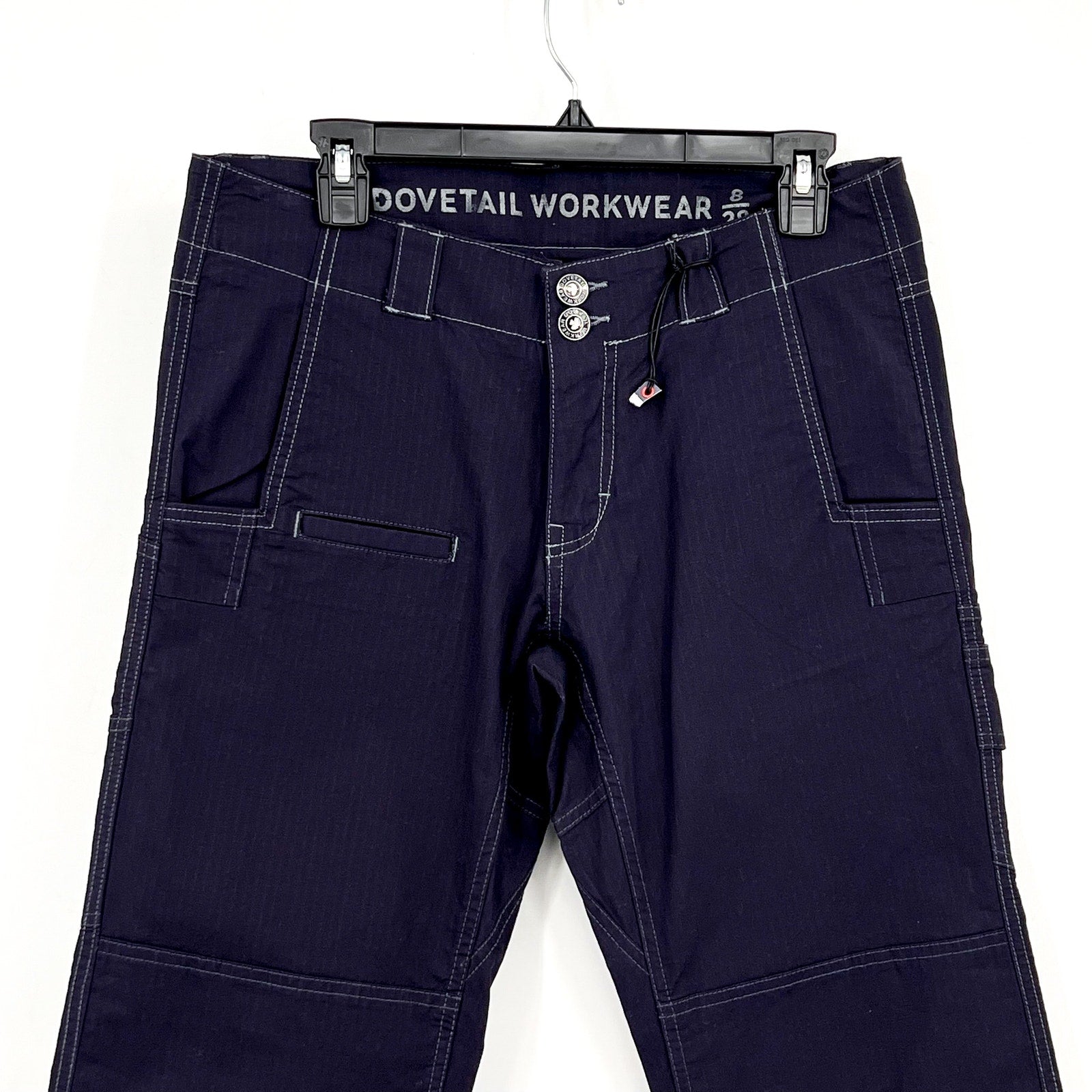 DOVETAIL WORKWEAR Women's Day Construct Pants Size 8 Navy Blue 28" Inseam NWOT