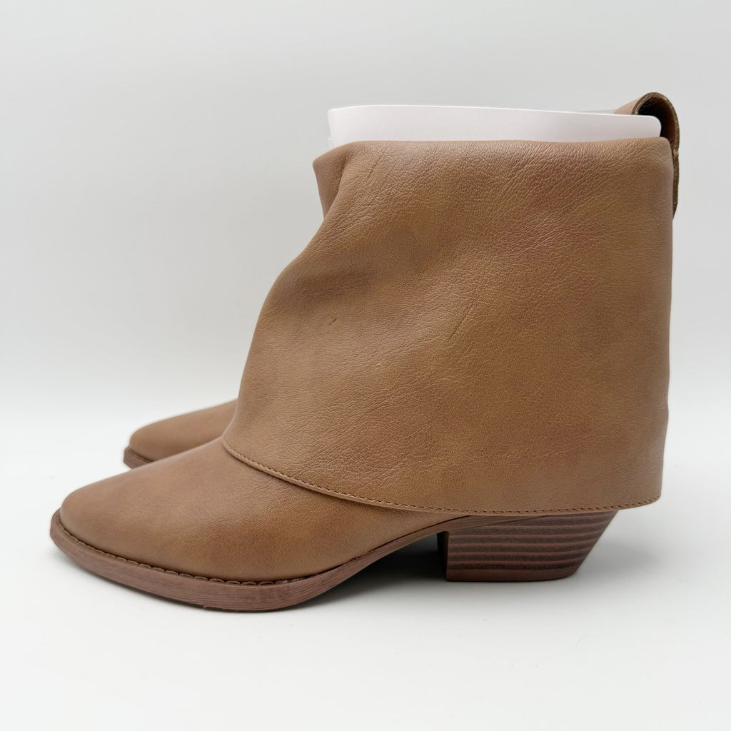 Zodiac Womens Malina Ankle Booties Size 6 M EU 36 Warm Taupe Vegan Leather NIB