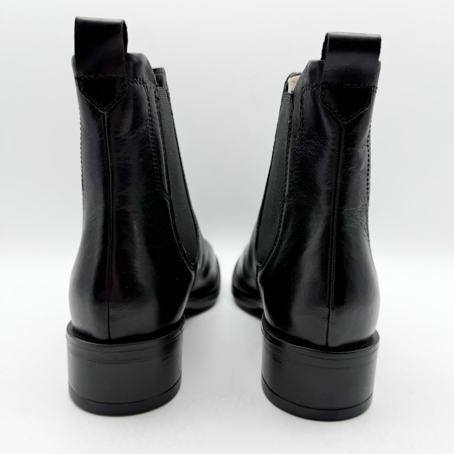 Dune London Womens Panoramic Ankle Boots EU 37 US 7 Black Leather NIB