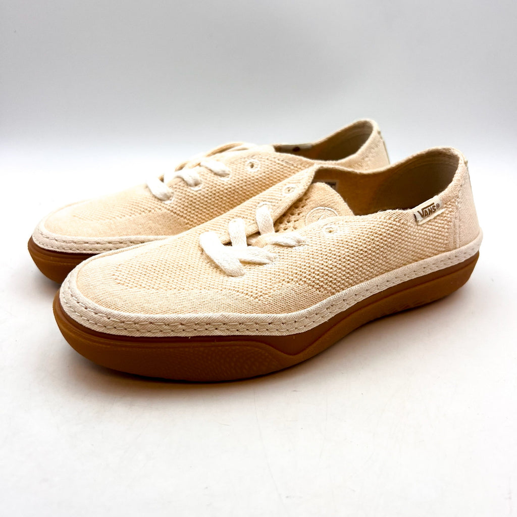 VANS Womens Circle Vee Casual Sneakers Size 5 Natural Tan Gum NWOB