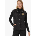 LAUREN RALPH LAUREN Women's Quilted Vest Medium Black Crest Equestrain NWT