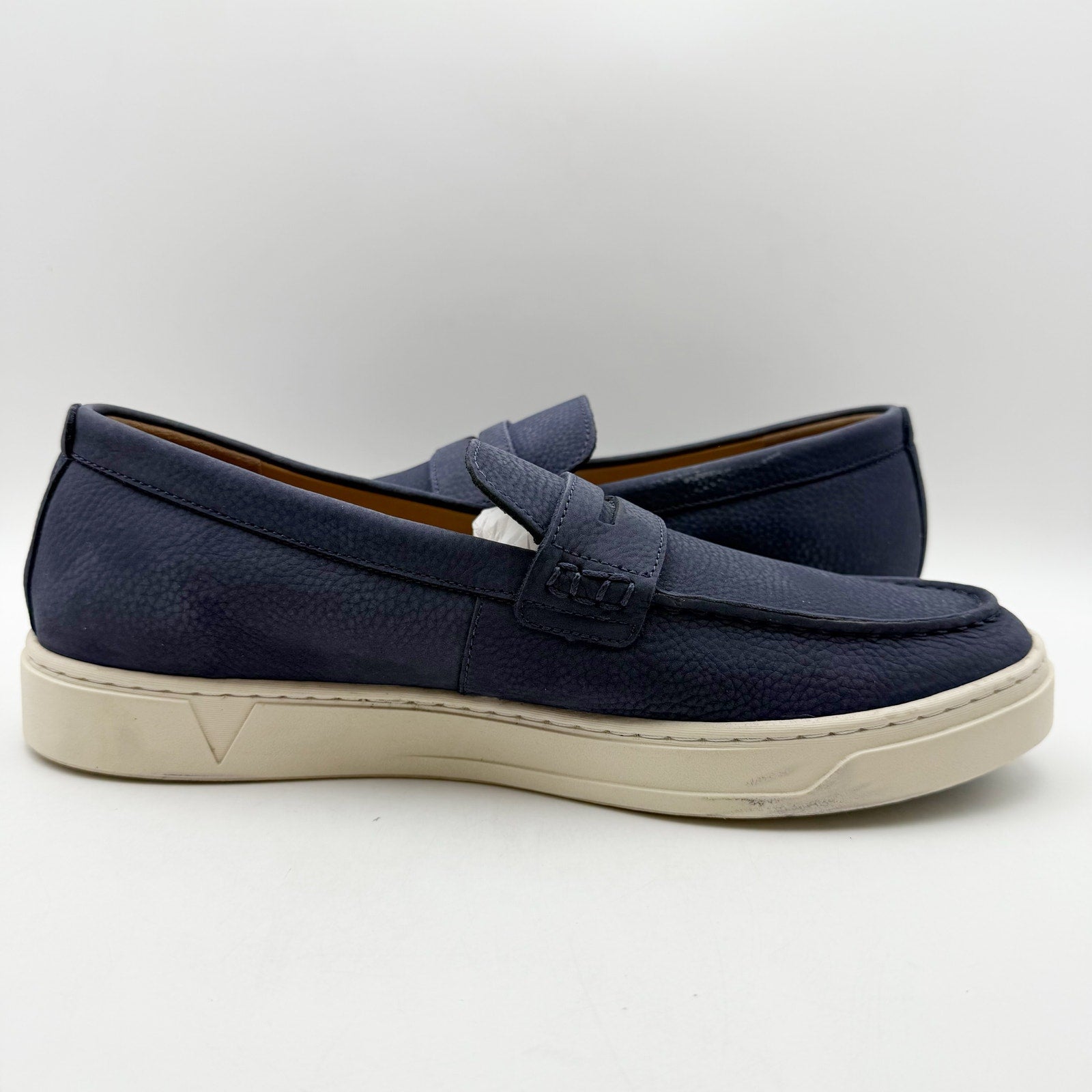 Vionic Mens Thompson Loafers US 11.5 M EU 44.5 Navy Blue Suede NIB