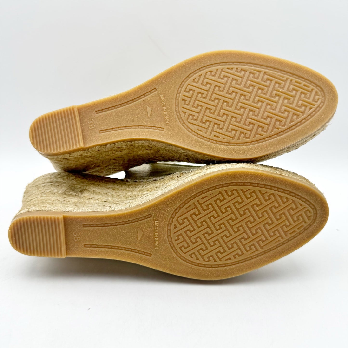 Toni Pons Womens Croacia Espadrille Sandals EU 38 US 7.5 Gold Leather Wedge NIB