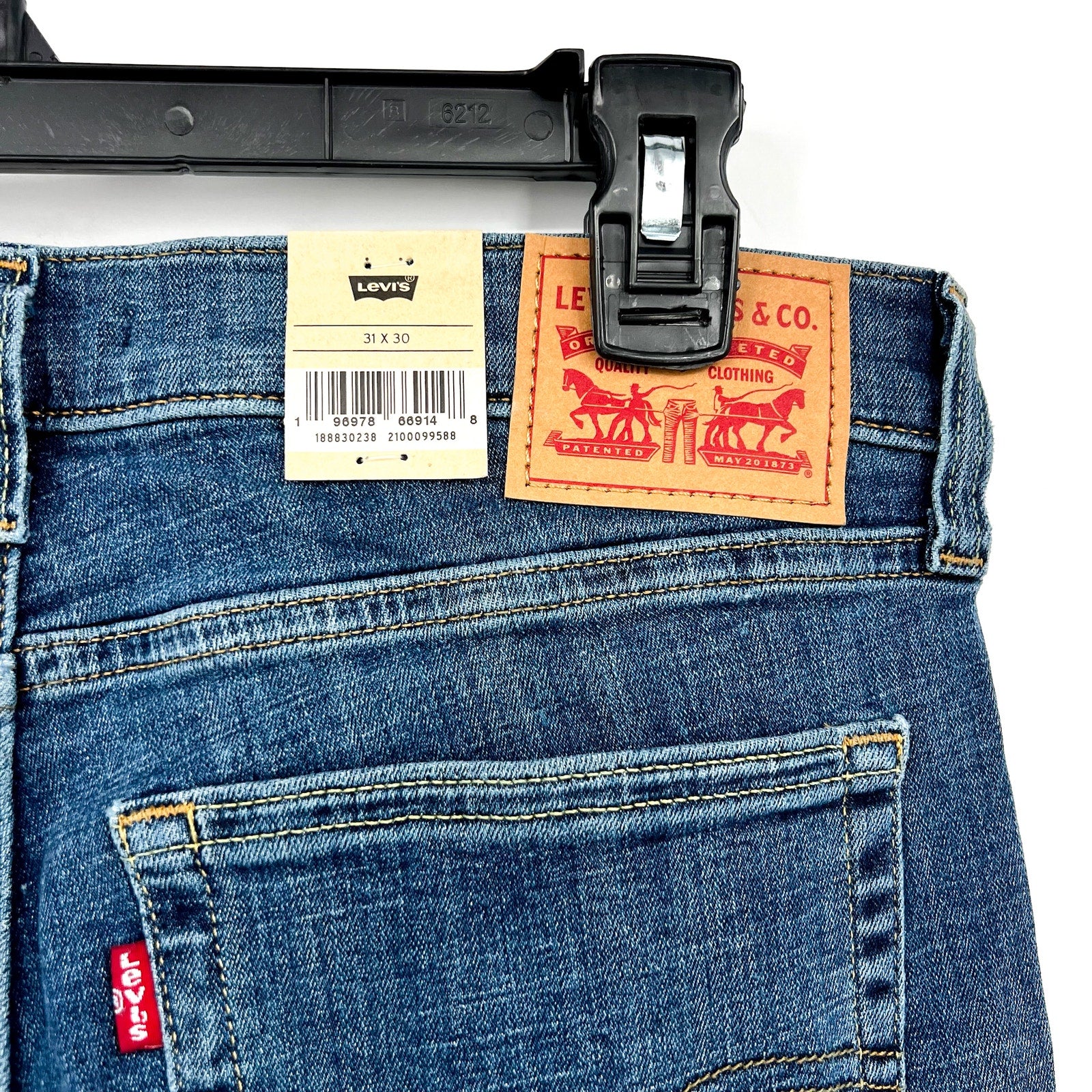 LEVI'S Womens 724 Straight Slim Jeans 31x30 US 12 Way Back Blue 18883-0238 NWT