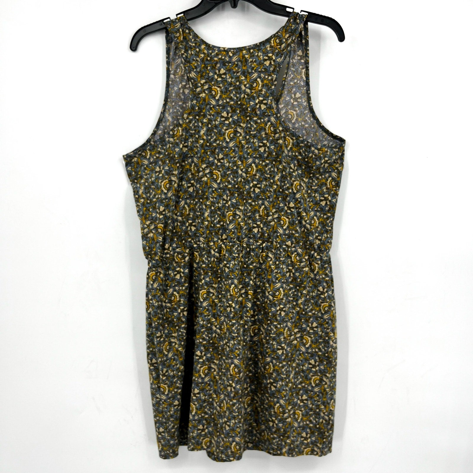 TOAD & CO Womens Sunkissed Livvy Tank Dress Large Green Black Floral NWT