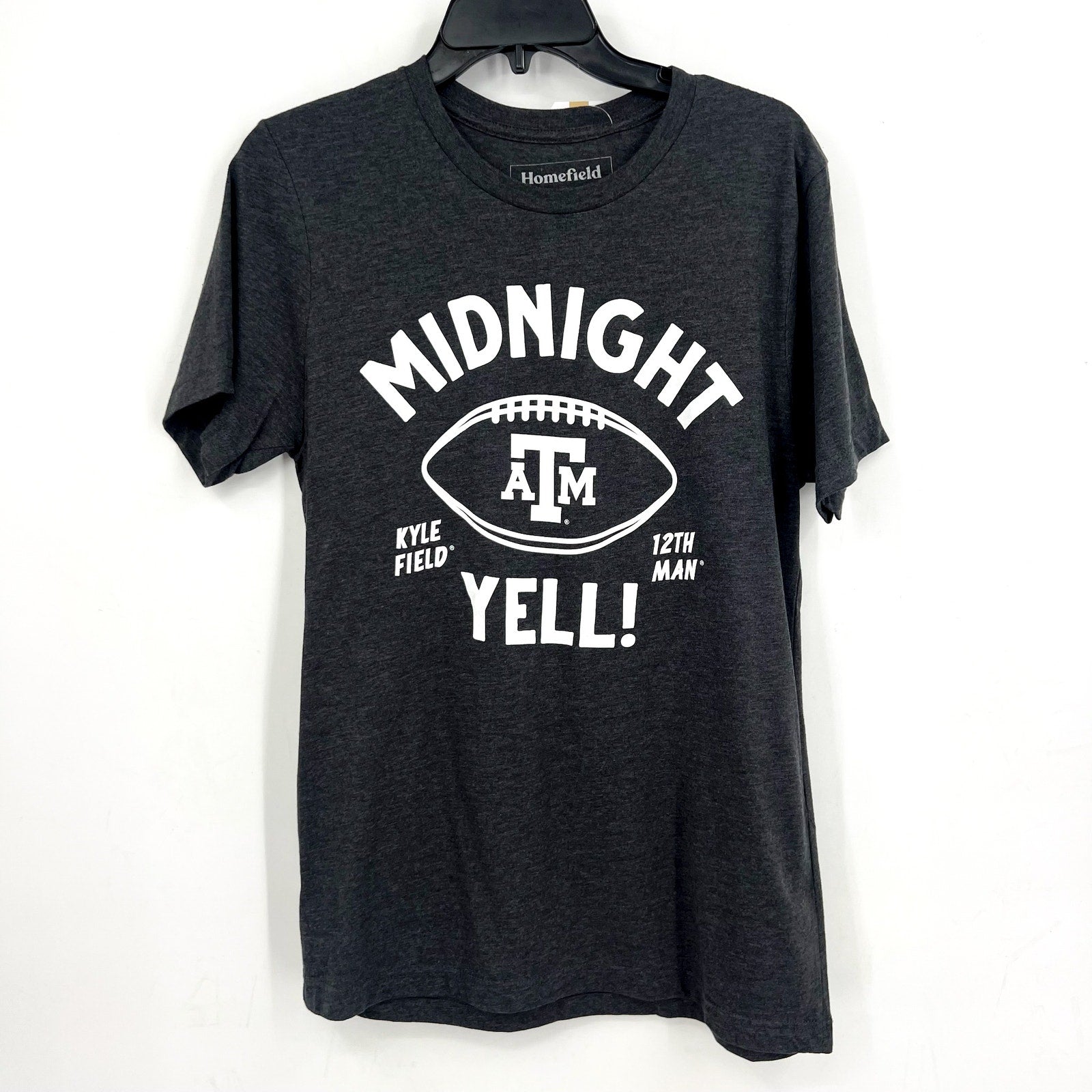 HOMEFIELD Men Midnight Yell Texas A&M T-Shirt Medium Dark Grey Short Sleeve NWT