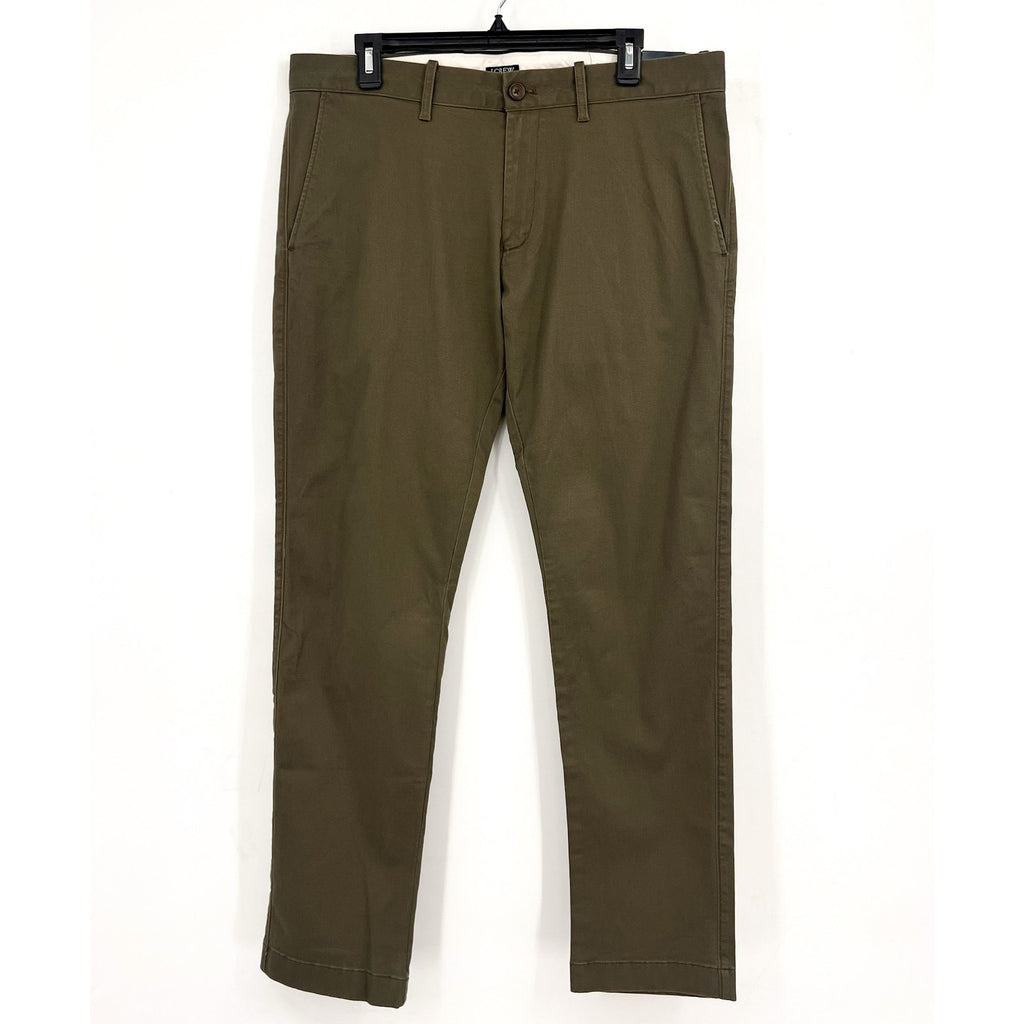 J.CREW Men's Slim-fit Flex Chino Pants 34x32 Catskill Green Flat Front H3167 NWT