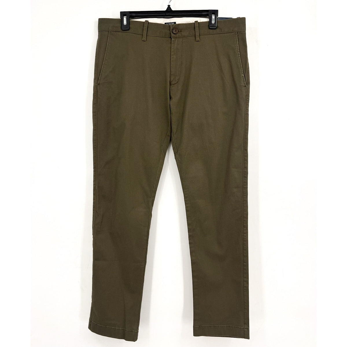 J.CREW Men's Slim-fit Flex Chino Pants 34x32 Catskill Green Flat Front H3167 NWT