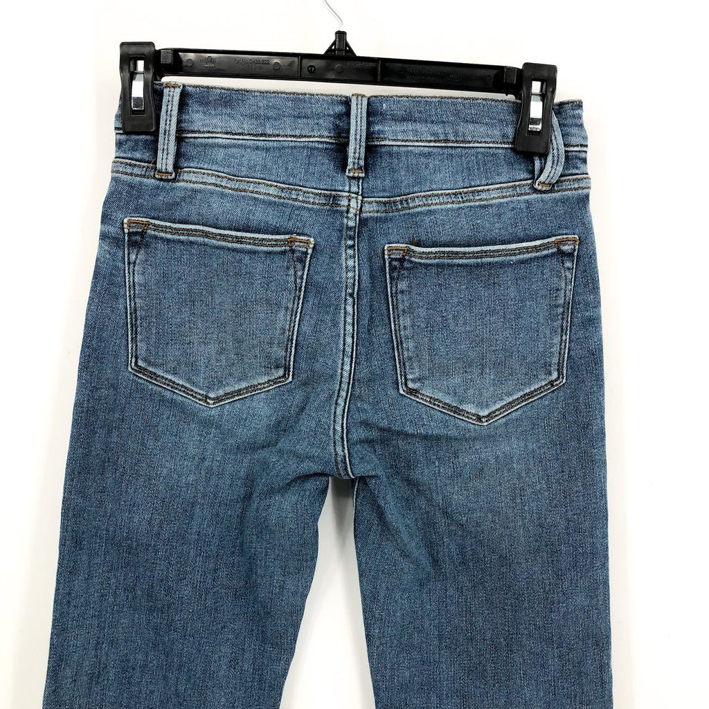 FRAME Women's Le High Straight Jeans Size 25 US 0 Blue Wash Westwood Grind NWOT
