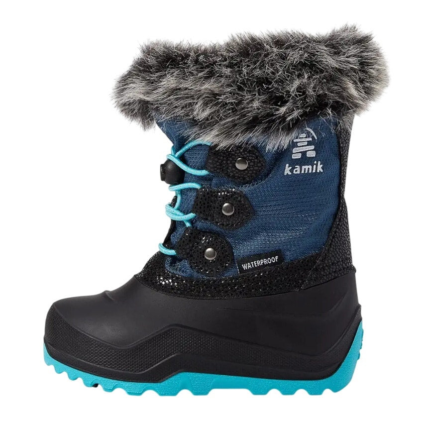 Kamik Kids Girls Powdery 3 Snow Boots US 12 EU 30 Navy Blue Black Waterproof NIB
