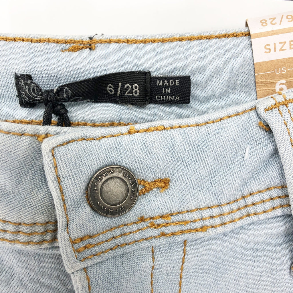 PRANA Women's Soma Skinny Jeans 28x29 US 6 Blue Light Wash High Rise Stretch NWT
